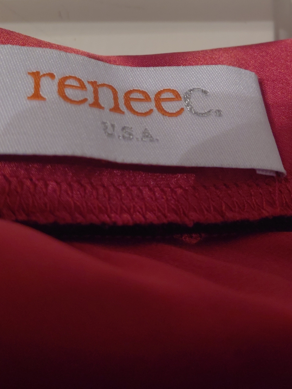 Reneè Satin Slip Maxi Skirt in Deep Burgundy-Red - Picture 2 of 3